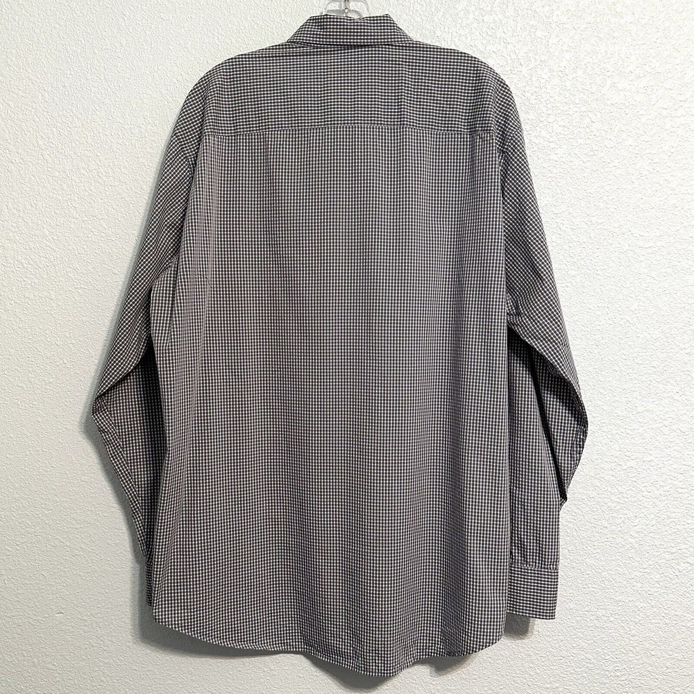 Cole Haan Men's XL Grand Os Long Sleeve Plaid Button Up Stretch Shirt - Picture 2 of 8